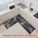 Kit 2 Tapetes de Cozinha Resistentes a Manchas Antiderrapantes