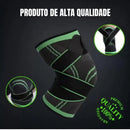 Joelheira Compressão Proteção Ajustável Fitness + [BRINDE] Munhequeira Premium